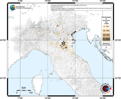 Mappa territorio comunale con almeno 3 questionari