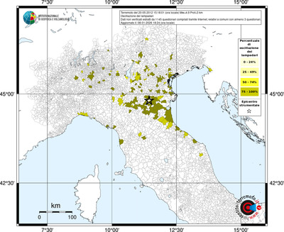 Mappa territorio comunale con almeno 3 questionari