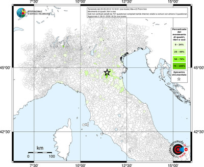 Mappa territorio comunale con almeno 3 questionari