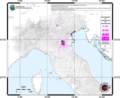 Mappa territorio comunale con almeno 3 questionari