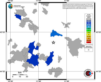 Mappa EMS - territori comuni