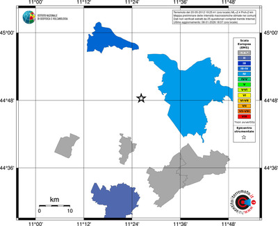 Mappa EMS - territori comuni