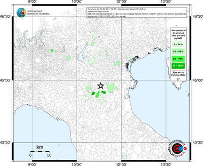 Mappa territorio comunale con almeno 3 questionari