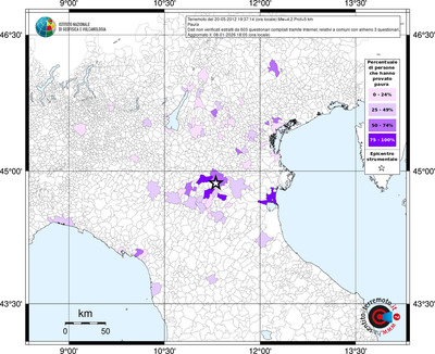 Mappa territorio comunale con almeno 3 questionari