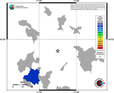 Mappa EMS - territori comuni