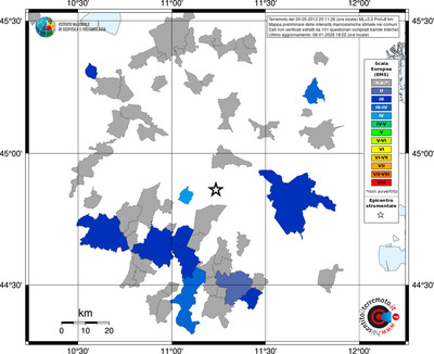 Mappa EMS - territori comuni