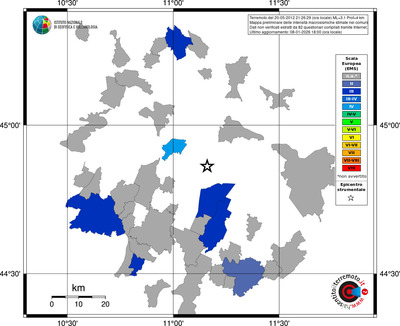 Mappa EMS - territori comuni