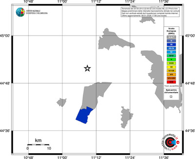 Mappa EMS - territori comuni