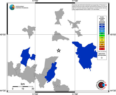 Mappa EMS - territori comuni