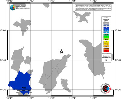 Mappa EMS - territori comuni