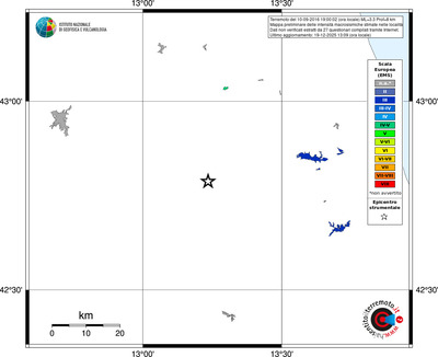 Mappa EMS - territori località