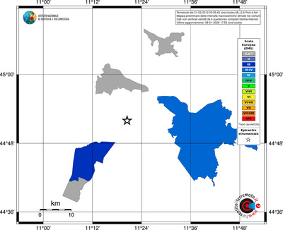 Mappa EMS - territori comuni