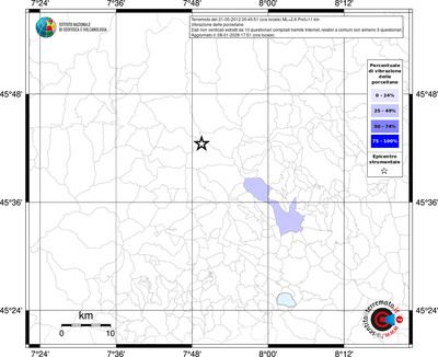 Mappa territorio comunale con almeno 3 questionari