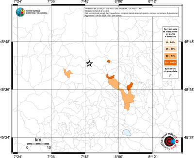 Mappa territorio comunale con almeno 3 questionari