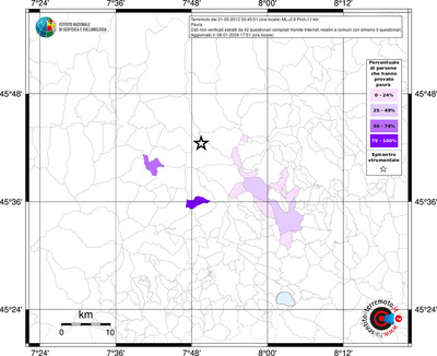 Mappa territorio comunale con almeno 3 questionari