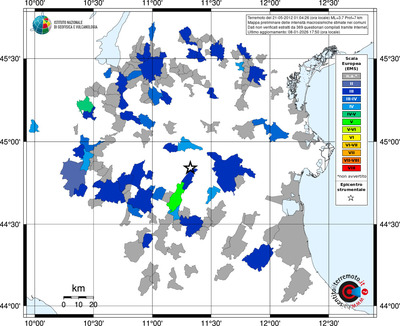 Mappa EMS - territori comuni