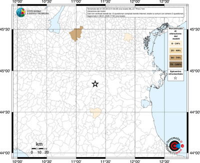 Mappa territorio comunale con almeno 3 questionari
