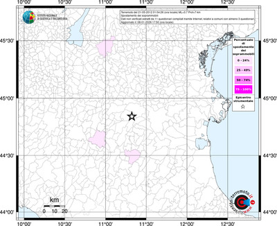 Mappa territorio comunale con almeno 3 questionari