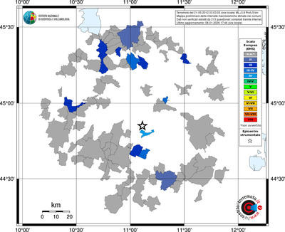 Mappa EMS - territori comuni