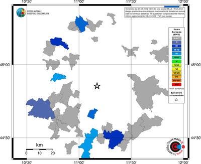 Mappa EMS - territori comuni