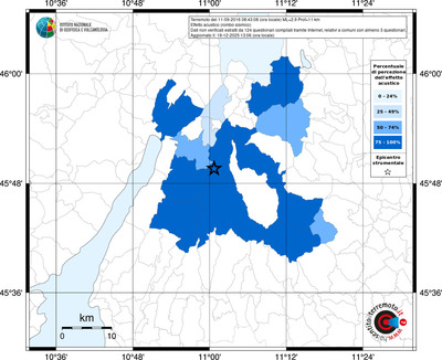 Mappa territorio comunale con almeno 3 questionari