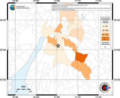 Mappa territorio comunale con almeno 3 questionari