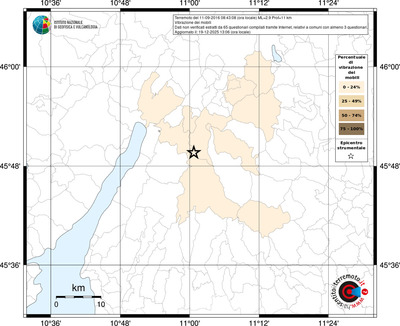 Mappa territorio comunale con almeno 3 questionari