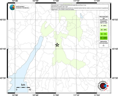 Mappa territorio comunale con almeno 3 questionari