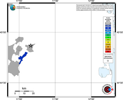 Mappa EMS - territori comuni