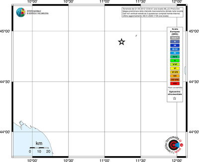 Mappa EMS - territori località