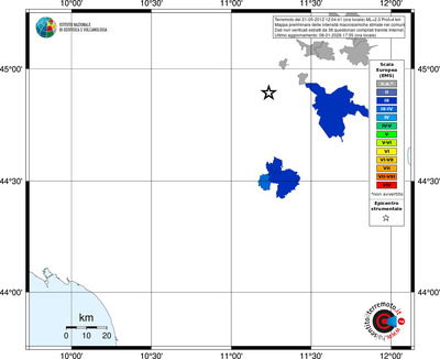 Mappa EMS - territori comuni