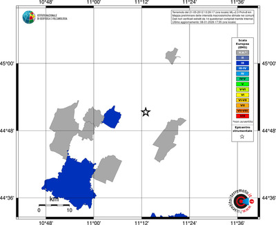 Mappa EMS - territori comuni