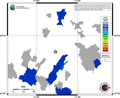 Mappa EMS - territori comuni