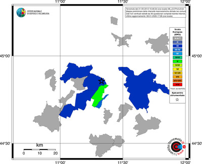 Mappa EMS - territori comuni
