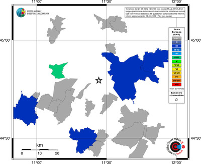 Mappa EMS - territori comuni