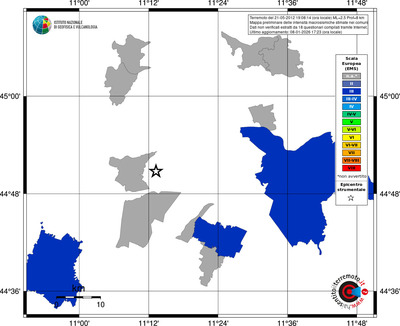 Mappa EMS - territori comuni