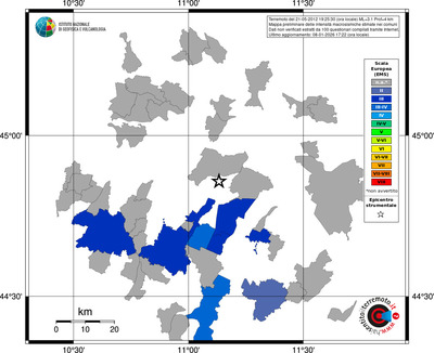 Mappa EMS - territori comuni