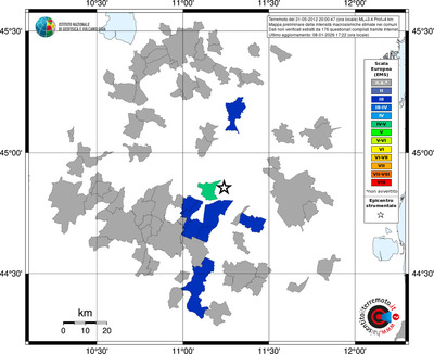 Mappa EMS - territori comuni
