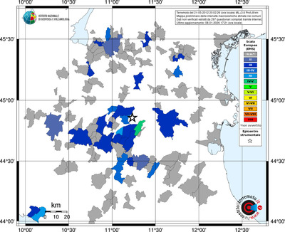 Mappa EMS - territori comuni