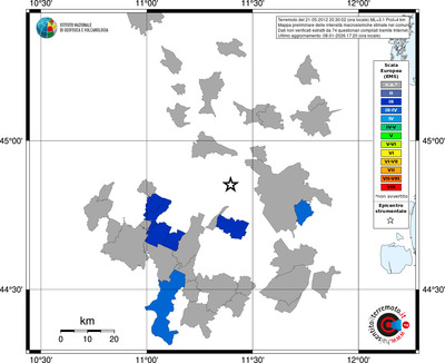 Mappa EMS - territori comuni