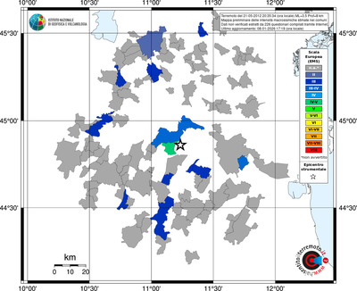 Mappa EMS - territori comuni