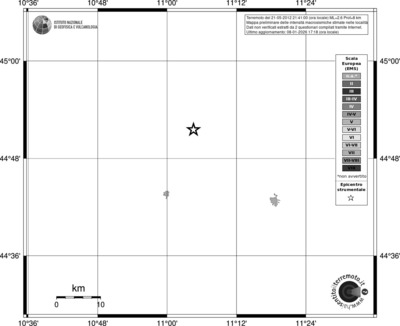 Mappa EMS - territori località