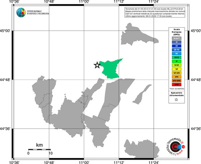 Mappa EMS - territori comuni