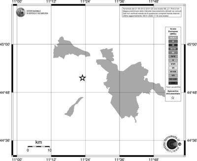 Mappa EMS - territori comuni