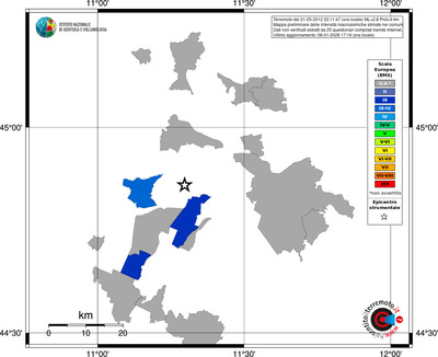 Mappa EMS - territori comuni