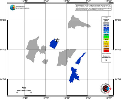 Mappa EMS - territori comuni
