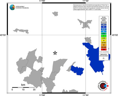 Mappa EMS - territori comuni