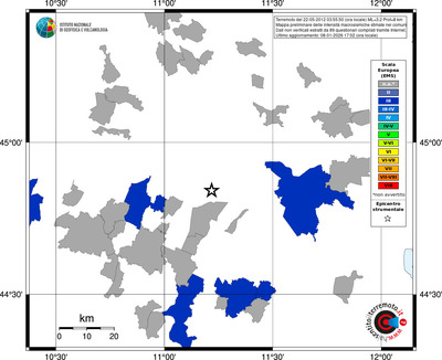 Mappa EMS - territori comuni