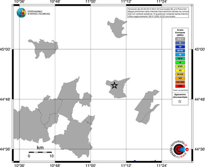 Mappa EMS - territori comuni