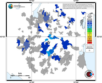 Mappa EMS - territori comuni